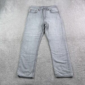 Levis Jeans Womens 26 Grey 501 Straight Leg High Rise Button Fly Cotton Denim
